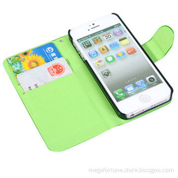 Leather Flip Case for iPhone 5 and 5S, Wholesale/Manufacturer Supplier from China